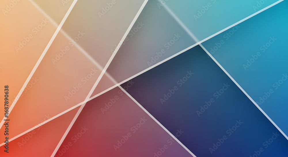 Aufkleber abstract background design geometric shapes modern art colorful gradient lines pattern creative wall