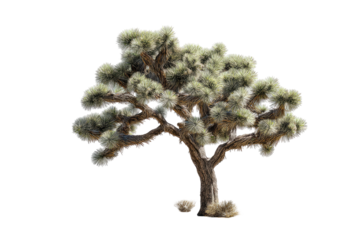 Desert tree with light gray-green foliage.  Mature,  wide-spreading crown.  Darker gray-brown trunk.  Small, light tan rocks at base