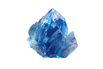 Fototapeta premium Crystalline blue gem, sharply faceted