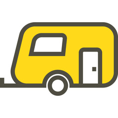 Yellow Caravan Icon