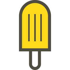 Yellow Popsicle Illustration