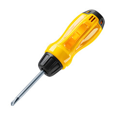 Yellow Phillips Head Screwdriver 3d rendered, isolated on transparent background