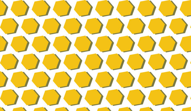 seamless geometric pattern with yellow hexogen