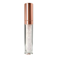 Rose Gold Glitter Lip Gloss, isolated on transparent background