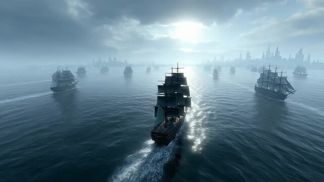A Grand Epic of a Fleet Sailing to Conquer the Ocean