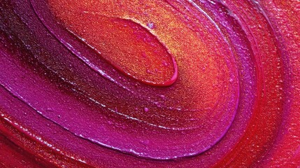 Abstract Swirls Of Glitter Paint In Red Pink And Purple Colors