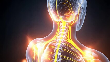 Glowing Visualization of Human Anatomy and Nervous System with Bioelectric - Powered by Adobe
