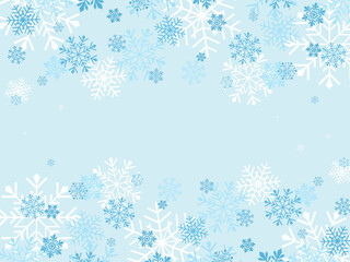 雪の結晶背景_ベクターイラスト