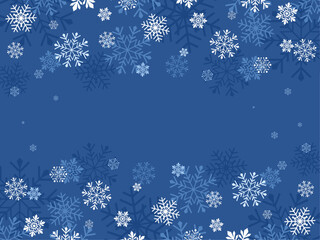 雪の結晶背景_ベクターイラスト