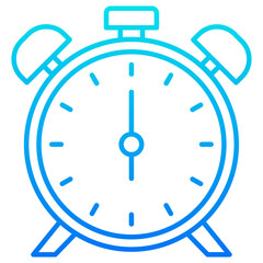 alarm clock gradient icon