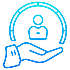 customer service gradient icon