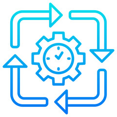 work process gradient icon