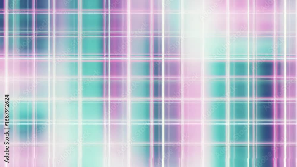 Aufkleber Colorful digital grid pattern with soft glow in abstract composition