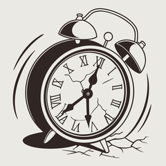 Midnight Clock Logo Suspense in Silence
