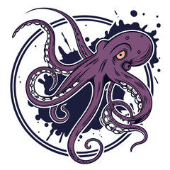 Kraken Octopus Logo Sea Monster Strength
