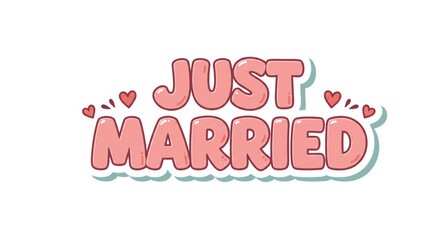 Just married text