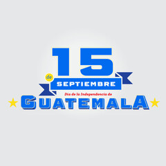 An allegorical illustration of the September 15th celebration in Guatemala. Editable symmetrical composition.