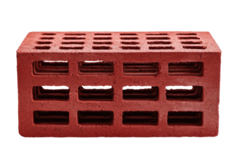 Red hollow building brick