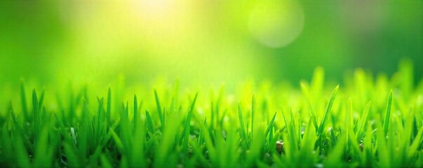 Lush green header grass blowing gently in the breeze, perfect for website headers or design backgrounds  Ideal for nature, spring, summer, or environmental themes ,  wild,  landscape,  ecology