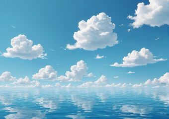 blue sky with clouds