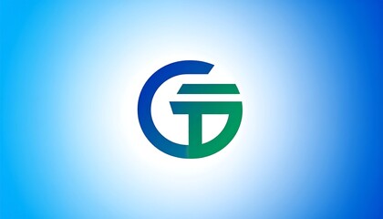 Obraz premium Abstract logo design with blue and green