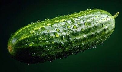 Close-up of a fresh cucumber