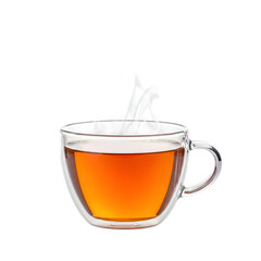 Adding Milk to Tea Creates Delightful Swirls with a Transparent Background