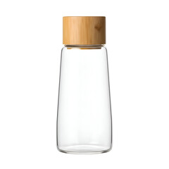Glass Bottle with Bamboo Lid: A Transparent Background Resource for Designers,  Ideal for Mockups and Visual Projects.