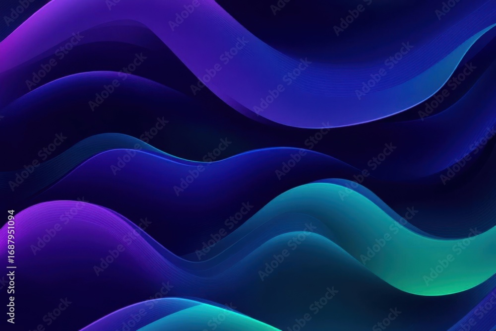 Poster abstract waves flow with glowing colors. elegant curves and gradient