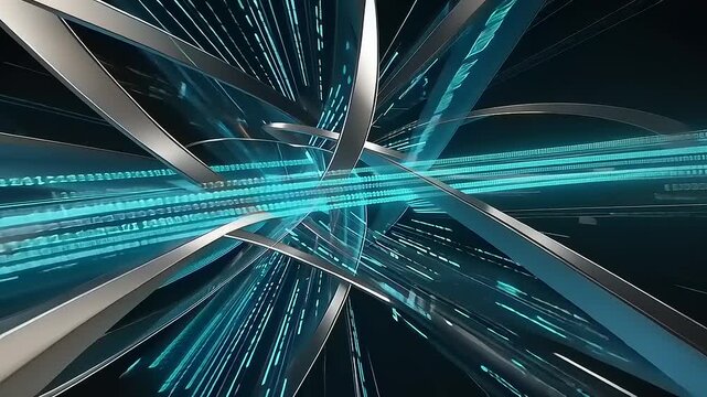 Abstract Data Flow Digital Lines of Information and Connection - Generative Session Runway_423_1080_1080