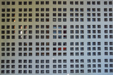 house ventilation block on white wall, as texture, 