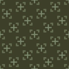 A light blue and green abstract seamless geometric square pattern design is a vibrant, colorful pixel mosaic tile texture with a digital illustration backdrop