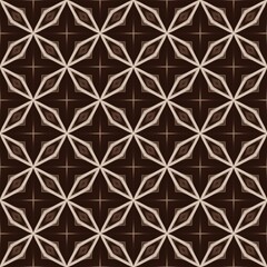 Abstract floral art with seamless geometric pattern, a vintage repeating textile design with ornamental flower tiles
