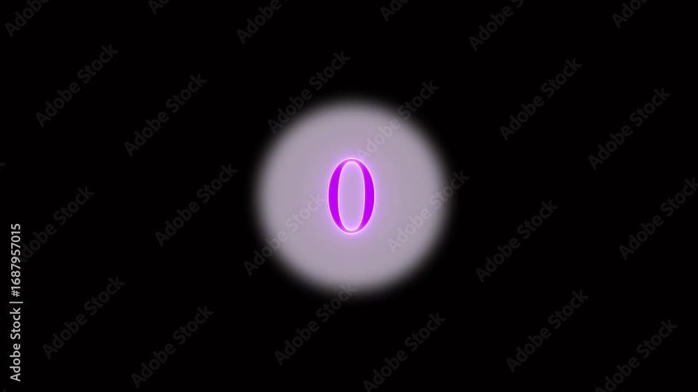Aufkleber digital countdown 05 second circle rotating elements animation. futuristic beautiful color glow hi t