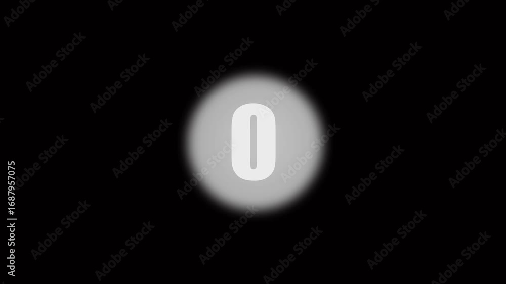 Aufkleber digital countdown 05 second circle rotating elements animation. futuristic beautiful color glow hi t
