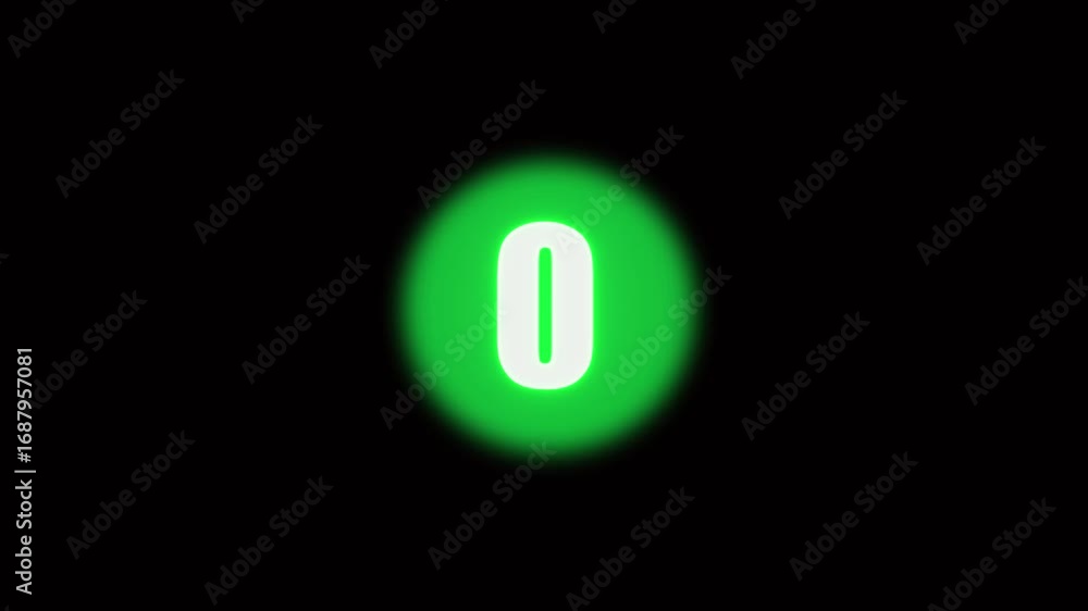 Aufkleber digital countdown 05 second circle rotating elements animation. futuristic beautiful color glow hi t