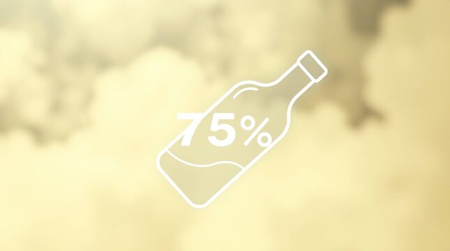 75 Wine Bottle Cloudy Sky. - Powered by Adobe