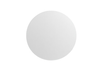 Blank, round, white mirror