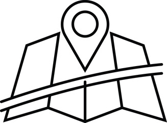 Location pin map icon for navigation and travel discovery vector