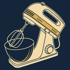 Premium Mixer Emblem for Pastry Shop
