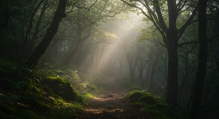 Obraz premium Mystical Forest Pathway