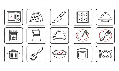 set of household appliances