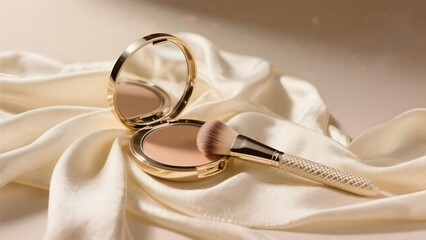 고급화장품과실크스카프스튜디오촬영