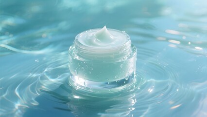 물위에떠있는젤크림용기상품사진