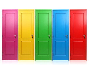 Colorful doors in a row