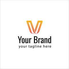 Minimalist and modern abstract logo design with gradient colors for startup and corporate business, isolated on white background