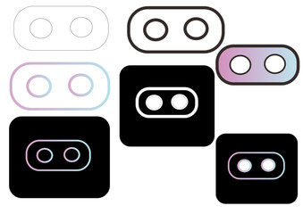 Obraz premium VR Headset Icons A Collection of Vector Graphics for Virtual Reality Devices