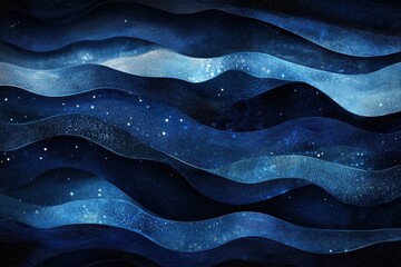 premium quality image of Dark blue waves and dots abstract background