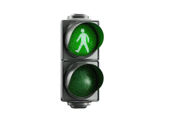 Green pedestrian traffic light