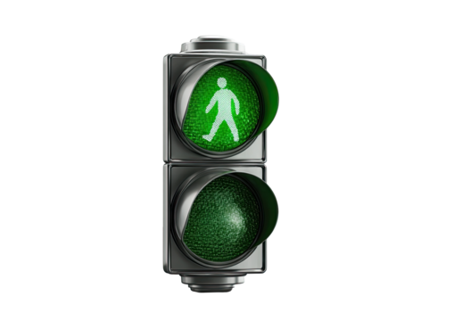 Green pedestrian traffic light